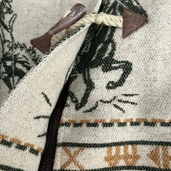 SOLD[M]Vintage Dalmys Wool Blend Western Rodeo Pattern Men Insulated Pea Coat - Picture 12 of 12